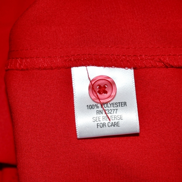 Dana Buchman Women V-Neck  Red Blouse Size M - Picture 9 of 9